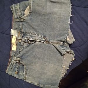 Cut of jeans shorts